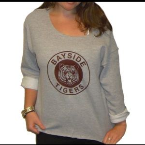 Bayside Tigers gray cut-off sweatshirt